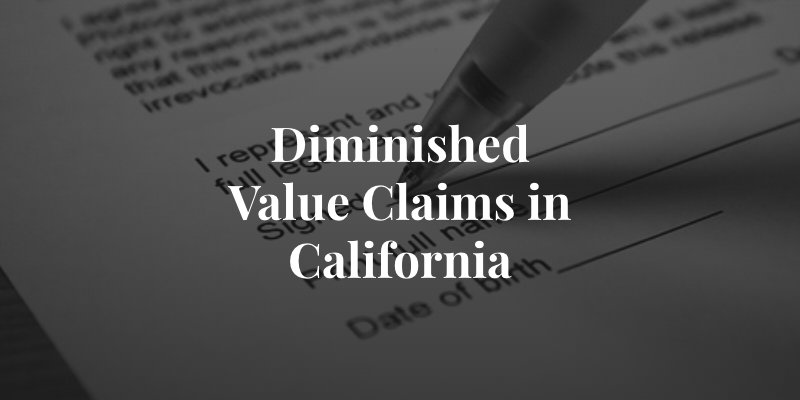 california diminished value claims