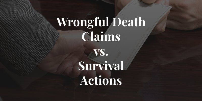 wrongful death claims compared to survival actions