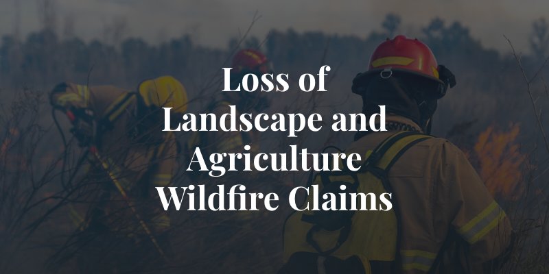 claiming loss of landscape and agriculture in wildfire claims