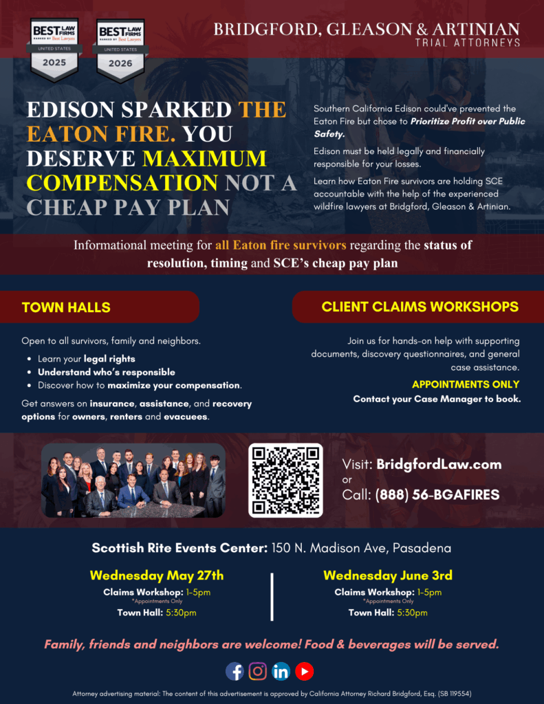 Bridgford Law - Eaton Fire Town Hall 5.27 & 6.3